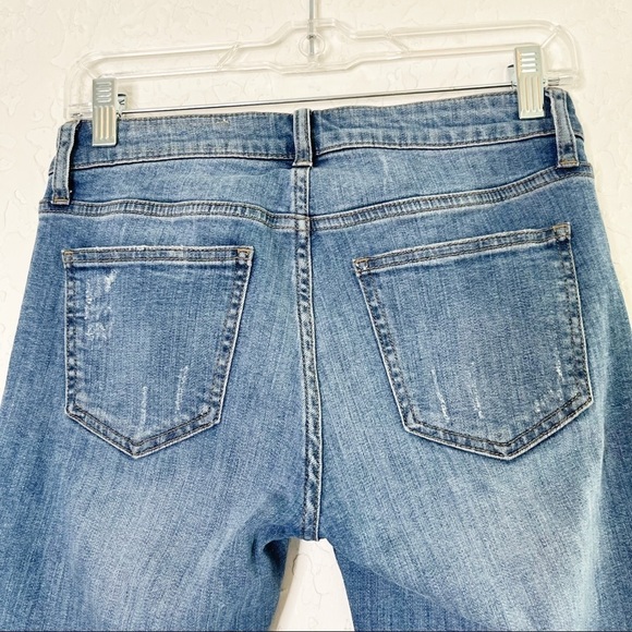 Pistola Distressed Ripped Skinny Denim Jeans Side Ankle Zip Size 26 - Picture 7 of 9